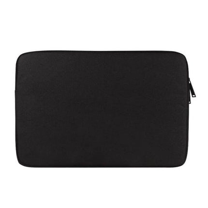 Oxford Cloth Protective Bag for Laptops Up to 15.6 Inches, Various Colors - Black laptop sleeve with zipper, durable Oxford cloth protection