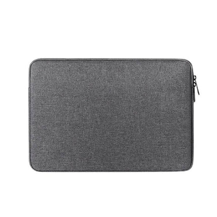 Oxford Cloth Protective Bag for Laptops Up to 15.6 Inches, Various Colors - Gray sleeve with zipper, durable Oxford cloth protection for daily commute