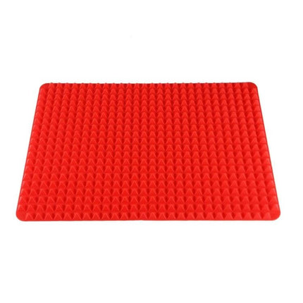 Multi Function Silicone Barbecue Pad Nonstick For Grilling red textured nonstick silicone grilling pad for BBQ and camping