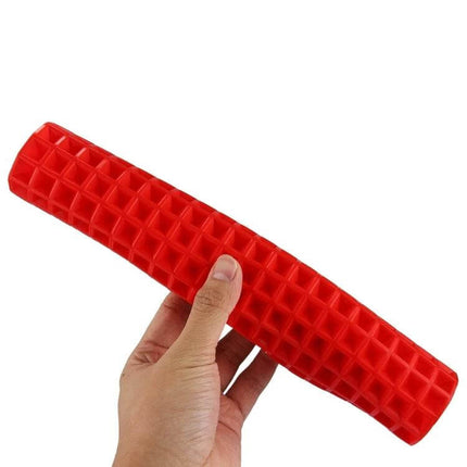 Multi Function Silicone Barbecue Pad Nonstick For Grilling - red flexible nonstick silicone grill pad held in hand for camping and barbecue cleanup