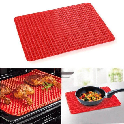 Multi Function Silicone Barbecue Pad Nonstick For Grilling - red nonstick textured silicone grilling pad for oven, grill, camping and stovetop use