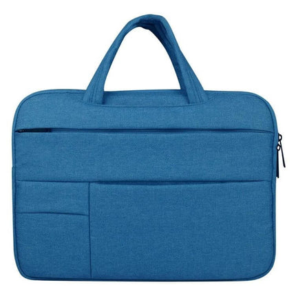 14-Inch Laptop Sleeve for Everyday Protection and Storage – blue padded sleeve with handle, front pockets and zip for students commuters professionals