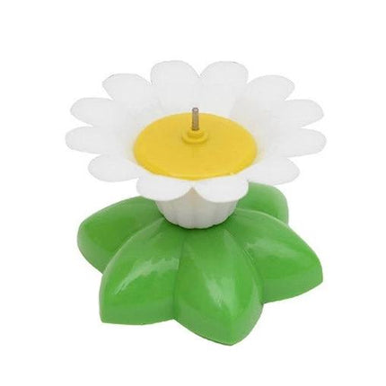 Cat Toy with Fluttering Butterfly for Indoor Playtime - white daisy flower base electronic cat toy that flutters to engage indoor cats