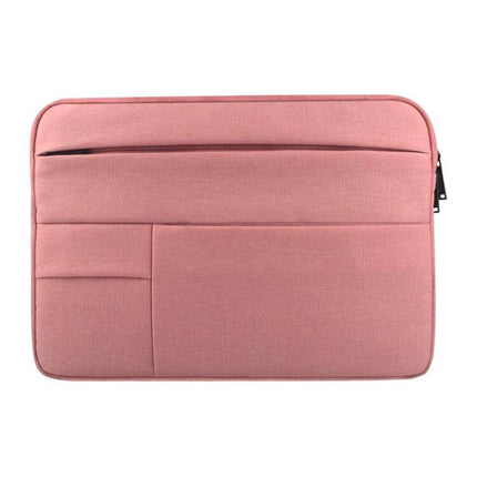 Laptop Sleeve for Up to 15.6 Inch Devices with Storage Pockets - pink protective case with front accessory pockets