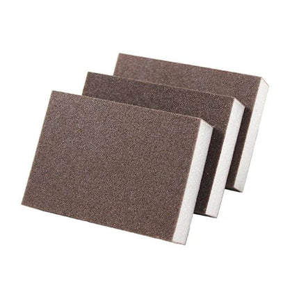 Kitchen Emery Pot Cleaner Sponge For Rust Stain Removal 10x7x2.5cm - 3 brown abrasive sponges for stainless steel and aluminum rust stains