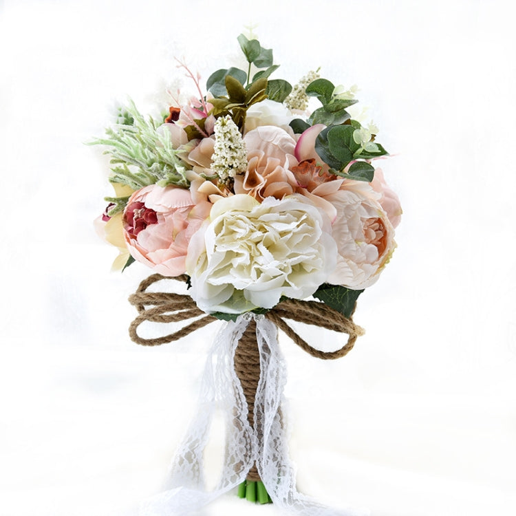 Elegant Handmade Rose Bridal Bouquet for Weddings and Special Occasions, 24cm Diameter