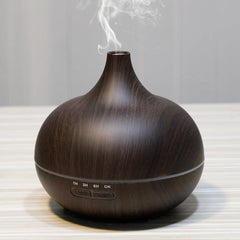 W350 14W 300ML Wood Grain Essential Oil Diffuser and Humidifier with LED Light for Home and Office