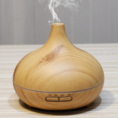 W350 14W 300ML Wood Grain Essential Oil Diffuser and Humidifier with LED Light for Home and Office