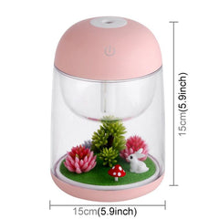 Imycoo WT602 2W USB Rechargeable Mini Aromatherapy Humidifier with Colorful LED Night Light - 180ml Capacity