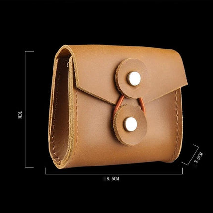Portable Storage Case for Earphones and Cables on the Go leather pouch, compact tangle-free organizer for earphones and small cables