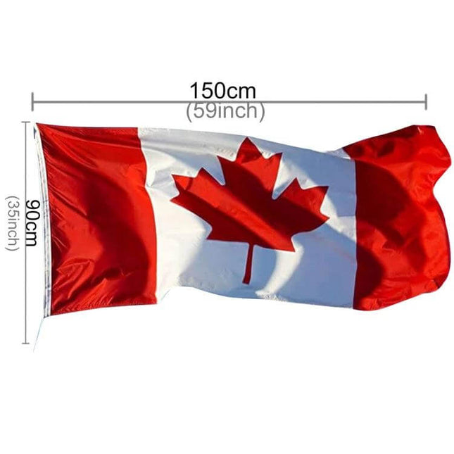 Canada Flag 150x90cm For Home And Office Display Indoors - indoor Canadian flag with maple leaf, ideal for classrooms, offices and home display