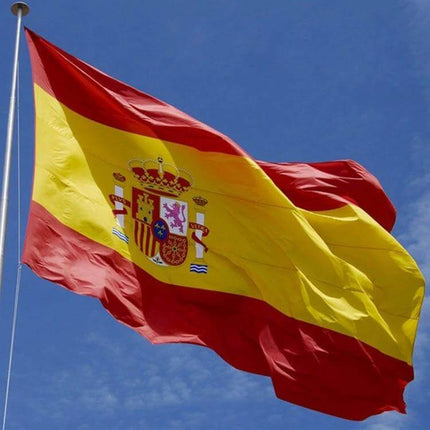Spain Flag 150x90 Cm For Home Or Event Display Use - large polyester Spain flag on pole, ideal for wall mounting, events, celebrations, sports viewing