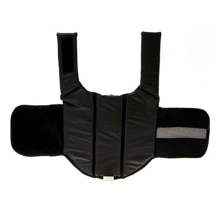 Pet Saver Dog Life Vest for Swimming and Boating Outings - black dog life jacket with reflective stripe and adjustable straps for water safety