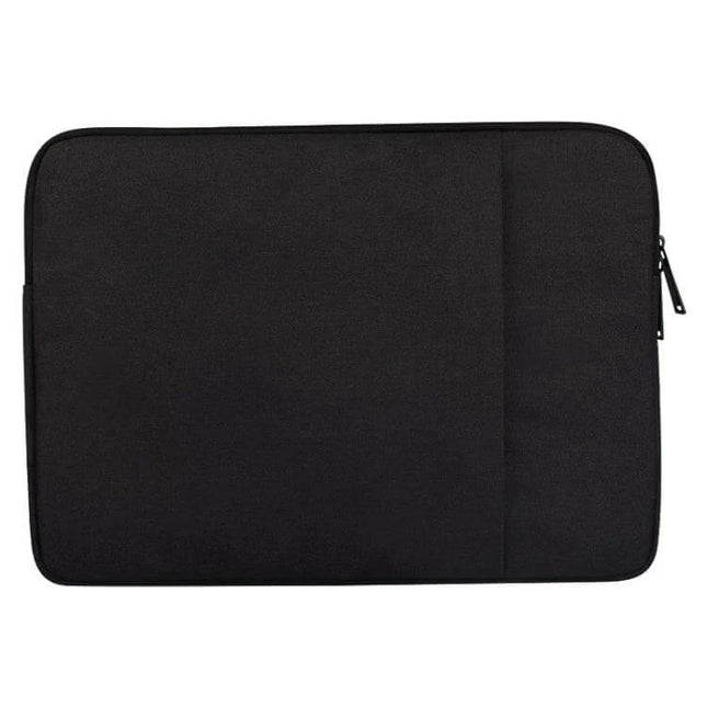 Protective Sleeve for Laptops Up to 15.6 Inches and Tablets, black neoprene sleeve with soft lining and zipper for commuting