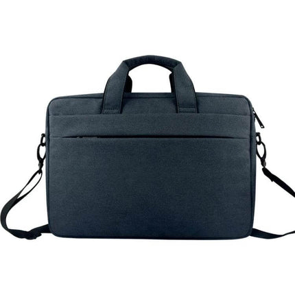 Practical Shoulder Bag for Laptops Up to 15.6 Inches - black waterproof polyester shoulder bag with top handles and detachable strap