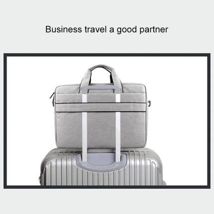 Practical Shoulder Bag for Laptops Up to 15.6 Inches - lightweight waterproof polyester commuter laptop bag on suitcase