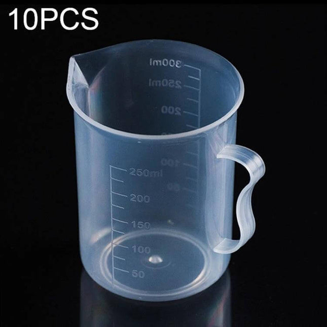 Plastic Measuring Cup 250ml For Everyday Kitchen Use - clear lightweight plastic measuring cup with handle and visible 250ml markings for cooking and baking