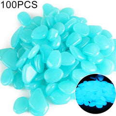 Luminous Garden Pebble Set - 100 PCS Glowing Stones for Pathways and Décor