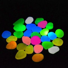 Luminous Garden Pebble Set - 100 PCS Glowing Stones for Pathways and Décor