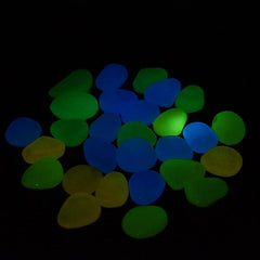 Luminous Garden Pebble Set - 100 PCS Glowing Stones for Pathways and Décor