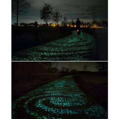 100 piedras luminosas que brillan en la oscuridad para jardín, caminos, decoración y plantas