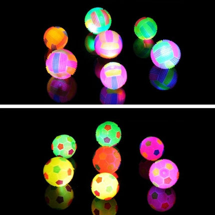 Interactive Glowing Ball for Dogs During Evening Walks - glowing multicolor fetch balls on dark background