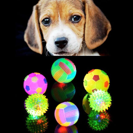Interactive Glowing Ball for Dogs During Evening Walks - glowing colorful toy balls with puppy to fetch at night