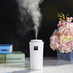 Compact 2W LED Humidifier with 260ml Water Tank and Night Light