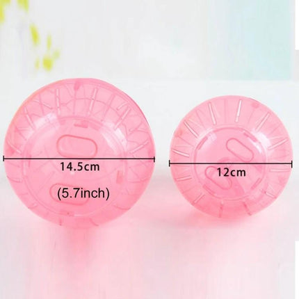 Essential hamster ball for indoor play and exploration - pink plastic hamster exercise balls 14.5cm and 12cm for safe indoor pet play