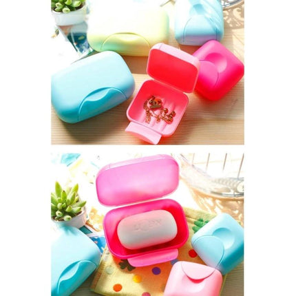 Practical Soap Box for Everyday Home and Travel Needs - colorful travel soap containers keeping soap dry and organized