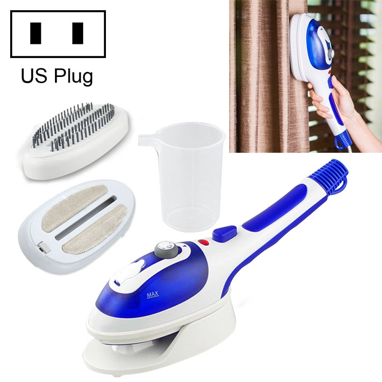 Multifunction Household Handheld Steamer Travel Portable Hand - Held Steam Hanging Hot Machine Ceramic Bottom with Flannelette Brush & Hair Brush & Measuring Cup,US Plug, US Plug Blue, US Plug Purple