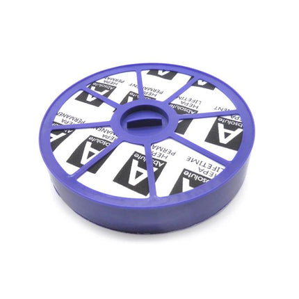 Washable HEPA Filter Replacement for Dyson Vacuum Cleaners - circular purple washable HEPA filter for improved pet and allergy air quality