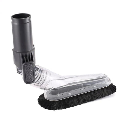 D907 Bendable Anti-Static Brush Head for Dyson Vacuums - clear bendable brush head with black bristles for dusting under furniture and along baseboards