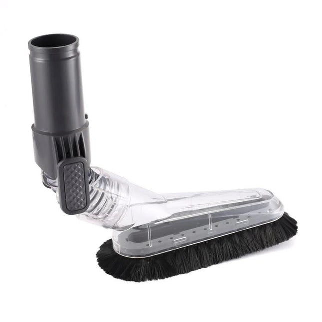 D907 Bendable Anti-Static Brush Head for Dyson Vacuums - clear bendable brush head with black bristles for dusting under furniture and along baseboards