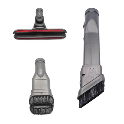 3-Piece Replacement Brush Set for Dyson Handheld Vacuums showing three versatile brush heads for upholstery, crevices, and dusting