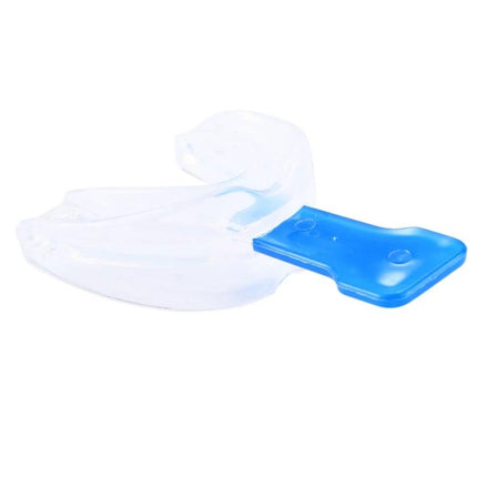Anti Snore Tray Set For Quiet Sleep EVA Material Night Use clear food-grade EVA mouth tray with blue handle for comfortable night use