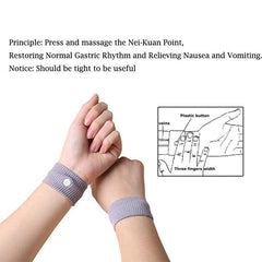 Antiemetic Polyester Wristbands for Carsickness Relief - Pair of Physical Method Bracelets