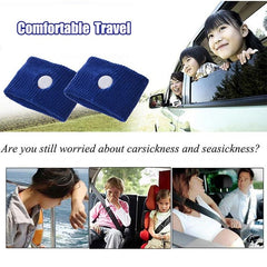 Antiemetic Polyester Wristbands for Carsickness Relief - Pair of Physical Method Bracelets