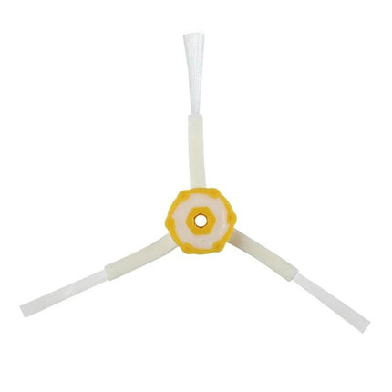 Replacement iRobot Side Brush for Robot Vacuum Cleaners - 3-arm yellow and white replacement side brush compatible with iRobot 500/600/700 series