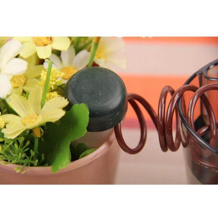 2 Pack Automatic Plant Watering Drip Kit For Potted Plants showing porcelain tip inserted in pot with tubing and coil for gravity-fed irrigation