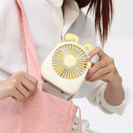 Rabbit Shape Mini Portable Fan For Desk And Travel With 1200mAh Battery