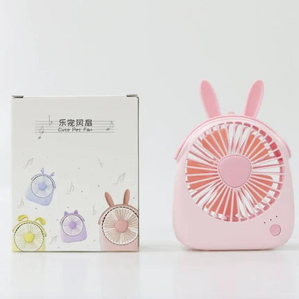 Rabbit Shape Mini Portable Fan For Desk And Travel With 1200mAh Battery