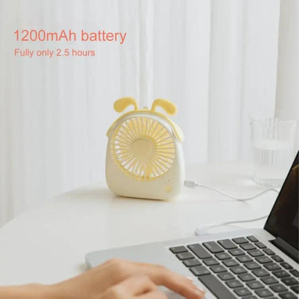 Rabbit Shape Mini Portable Fan For Desk And Travel With 1200mAh Battery