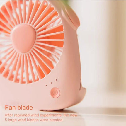 Rabbit Shape Mini Portable Fan For Desk And Travel With 1200mAh Battery