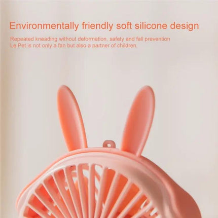 Rabbit Shape Mini Portable Fan For Desk And Travel With 1200mAh Battery