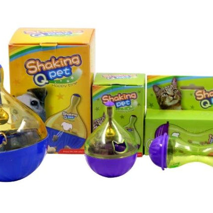 Daily interactive toy ball for dog training and playtime sessions - three treat-dispensing training balls in blue, purple and green packaging