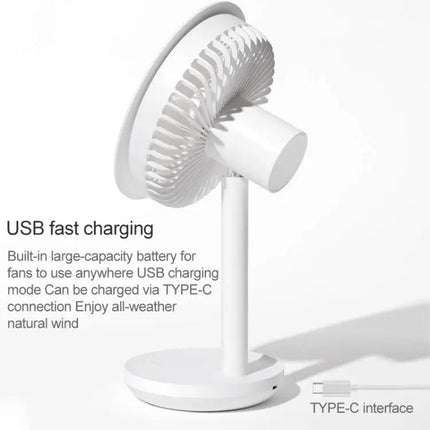 SOLOVE Mini USB Rechargeable Desk Fan For Dormitory And Office