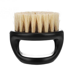 Brosse de rasage portable en ABS noir pour hommes, design de bague, pour le nettoyage des cheveux