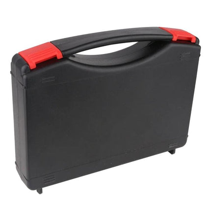 RZ Handheld Paint Thickness Gauge for Coating Measurement hard plastic carrying case with red latch and handle
