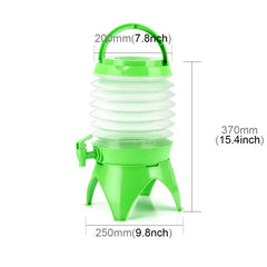 Compact 5L Outdoor Telescopic Folding Water and Beer Storage Bucket with Tap and Carry Handle